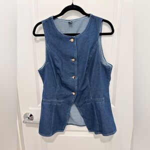 SHEIN Blue Denim Vest